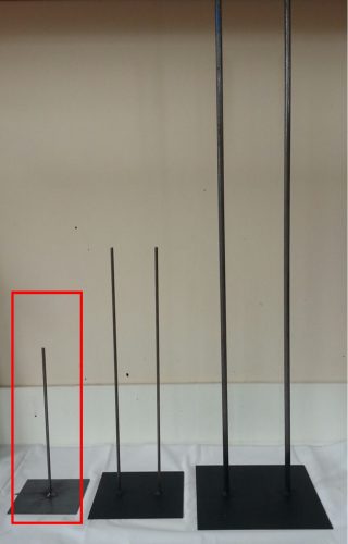 26 cm tall 1 standing rod base plate 11 x 11